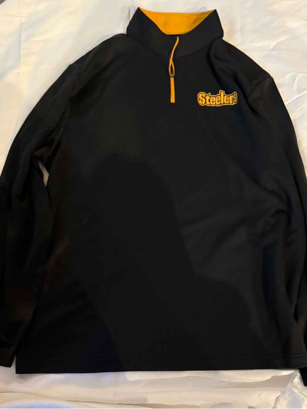 Steelers NFL Black and Gold Team Apparel Warm Pullover